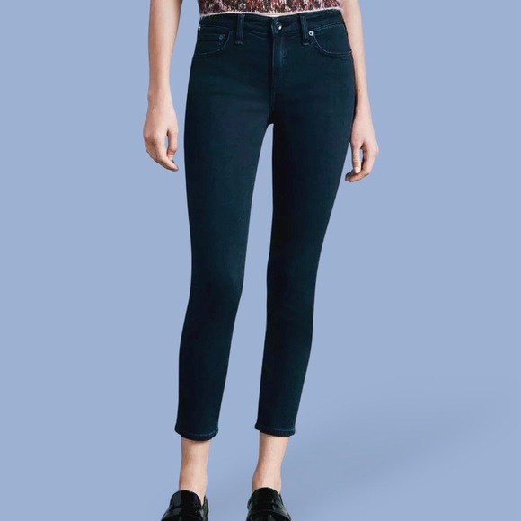 NWT Rag & Bone ‘Cate’ Mid-Rise Ankle Length Skinny Jean in “Oxford” Wash Size 24 - Picture 1 of 16